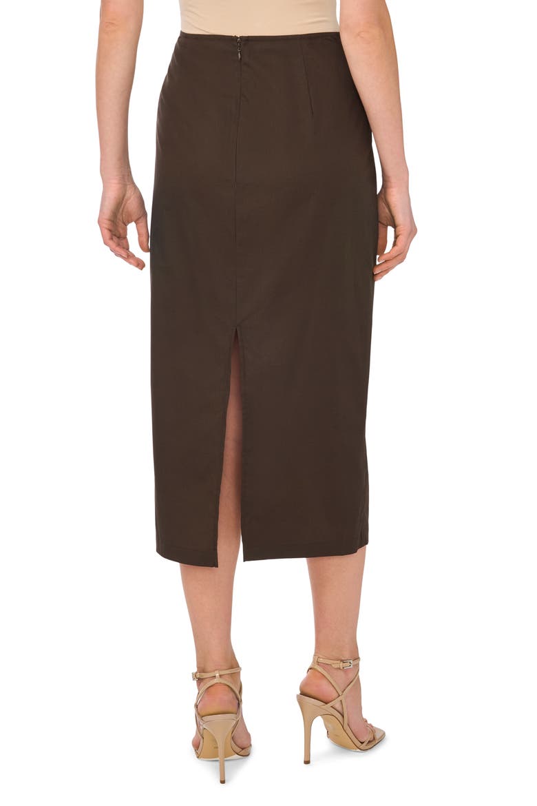 Big Flower Placement Midi Pencil Skirt, Alternate, color, CHOCOLATE BROWN