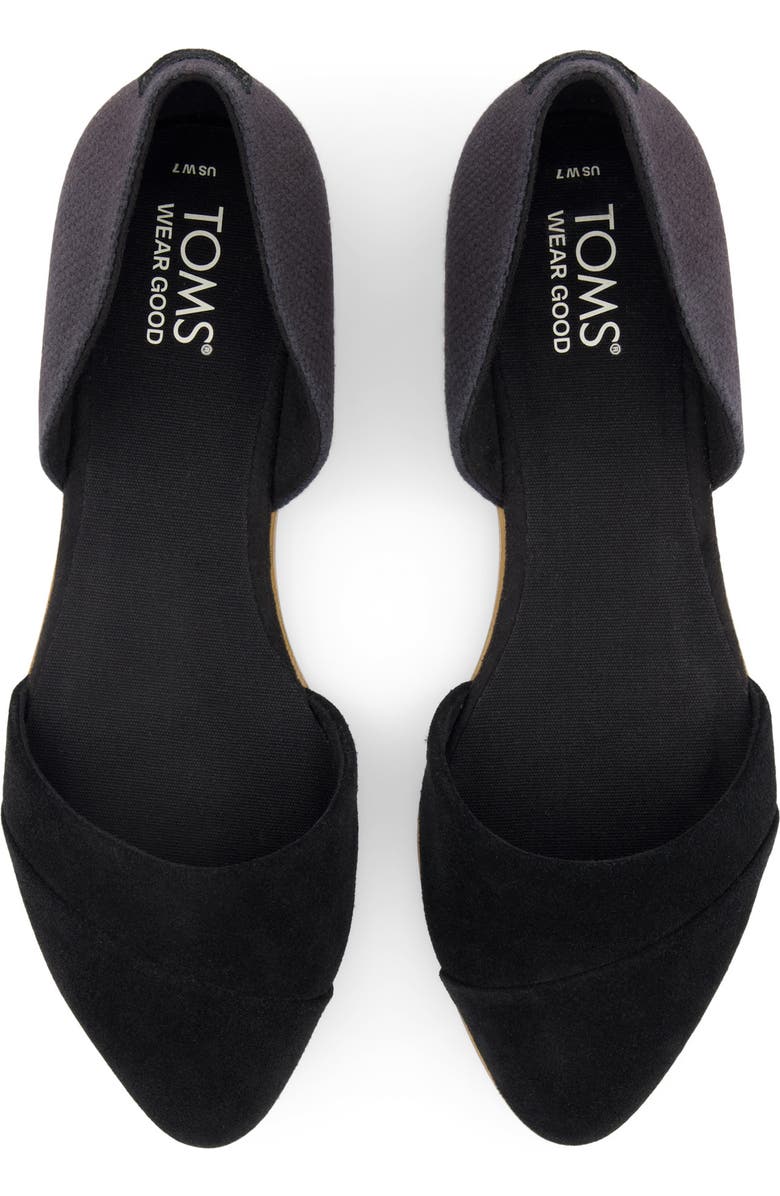 TOMS Pointed Toe d'Orsay Flat, Alternate, color,
