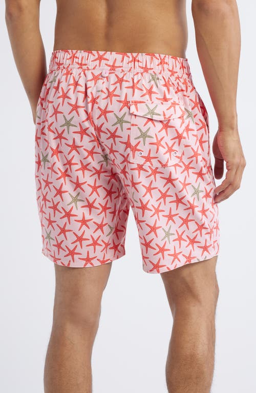 Johnnie-o Seastar Swim Trunks In Porto Pink