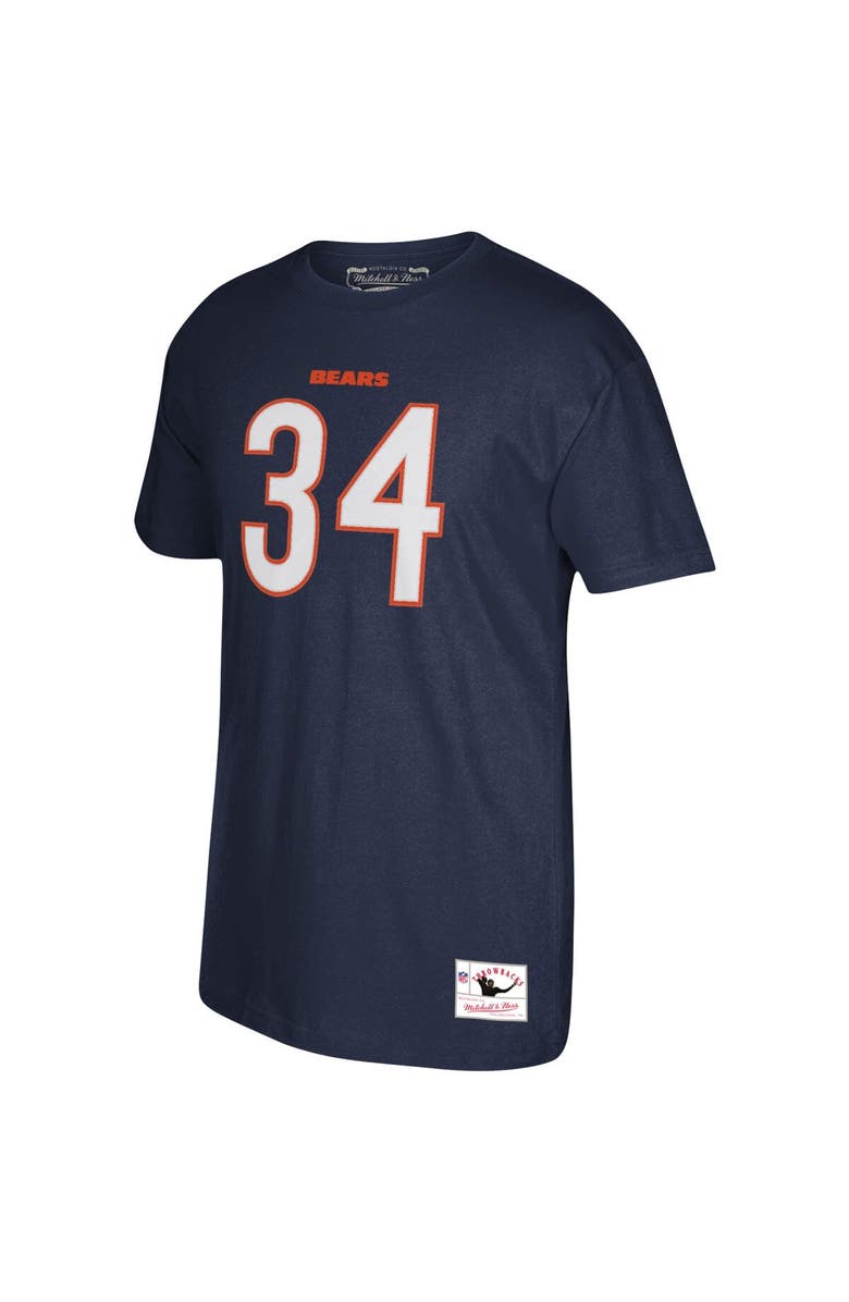 Mitchell & Ness Men's Mitchell & Ness Walter Payton Navy Chicago Bears Retired Player Logo Name & Number T-Shirt, Alternate, color,