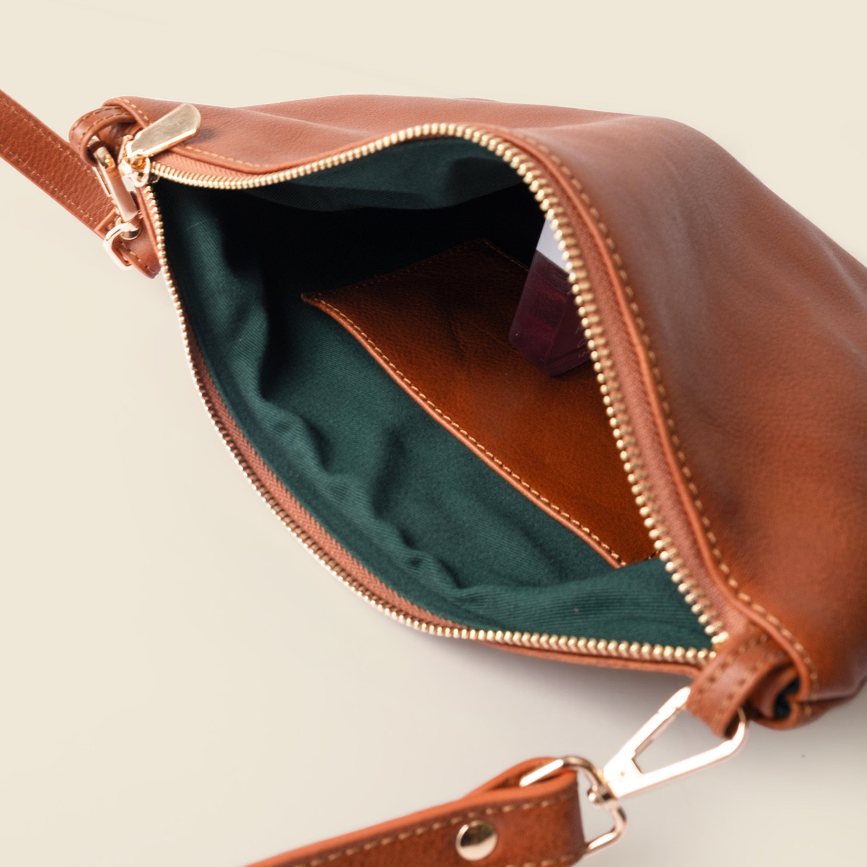 Leather Crossbody Bag with Adjustable Strap, Alternate, color, Tan