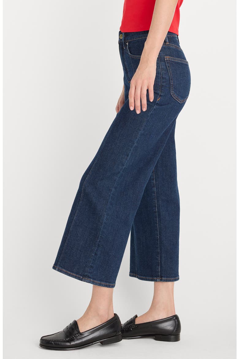 Soft-Tech Good Waist High Waist Crop Palazzo Jeans, Alternate, color, INDIGO1169