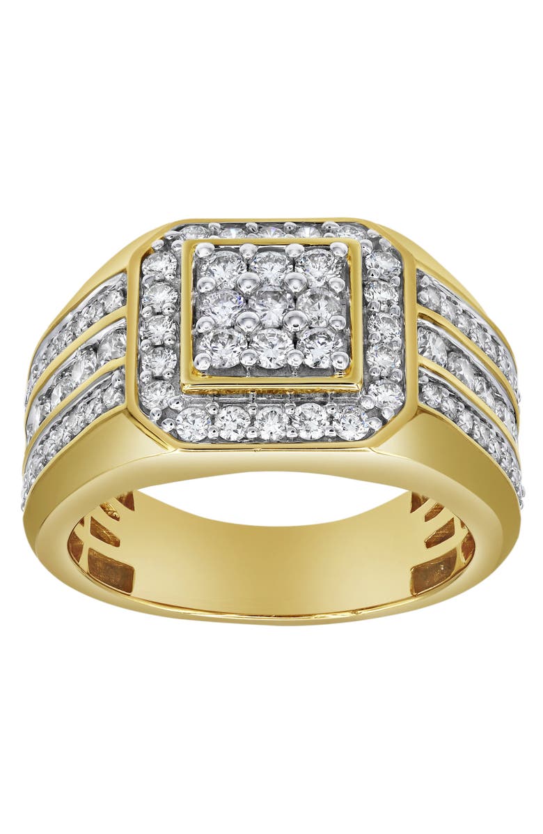 LuvMyJewelry Hexonic Deluxe 14K Yellow Gold Diamond Men Statement Ring - 1.74ct., Main, color, 14K Yellow Gold