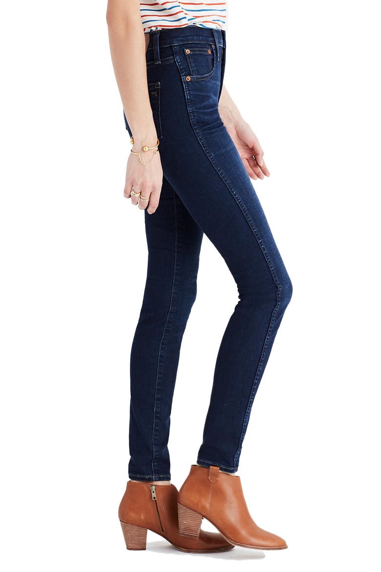 10-Inch High Rise Skinny Jeans, Alternate, color, HAYES WASH