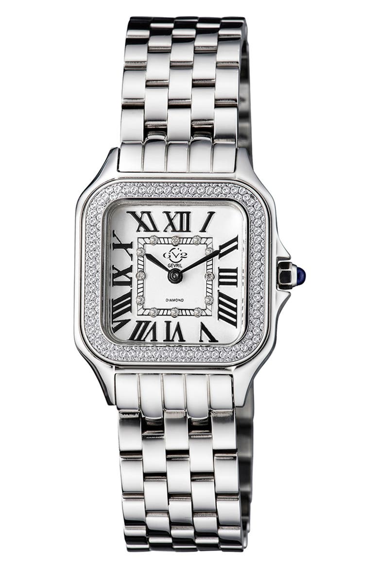 Women's Milan Diamond Dial Bracelet Watch, 27.5mm, Main, color, SILVER