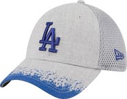 New Era Men's New Era Gray Los Angeles Dodgers Visor Paint Splatter 39THIRTY Flex Hat