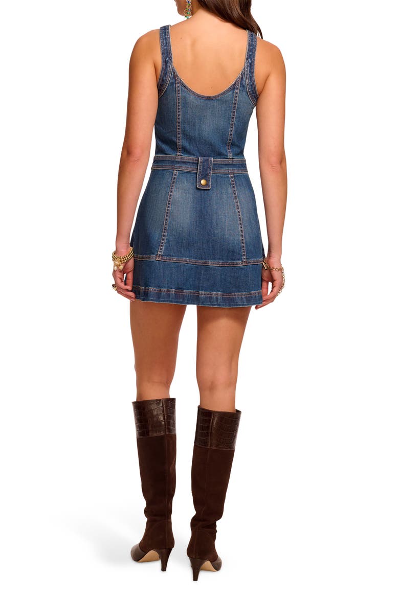 Karla Sleeveless Denim Minidress, Alternate, color, MEDIUM WASH