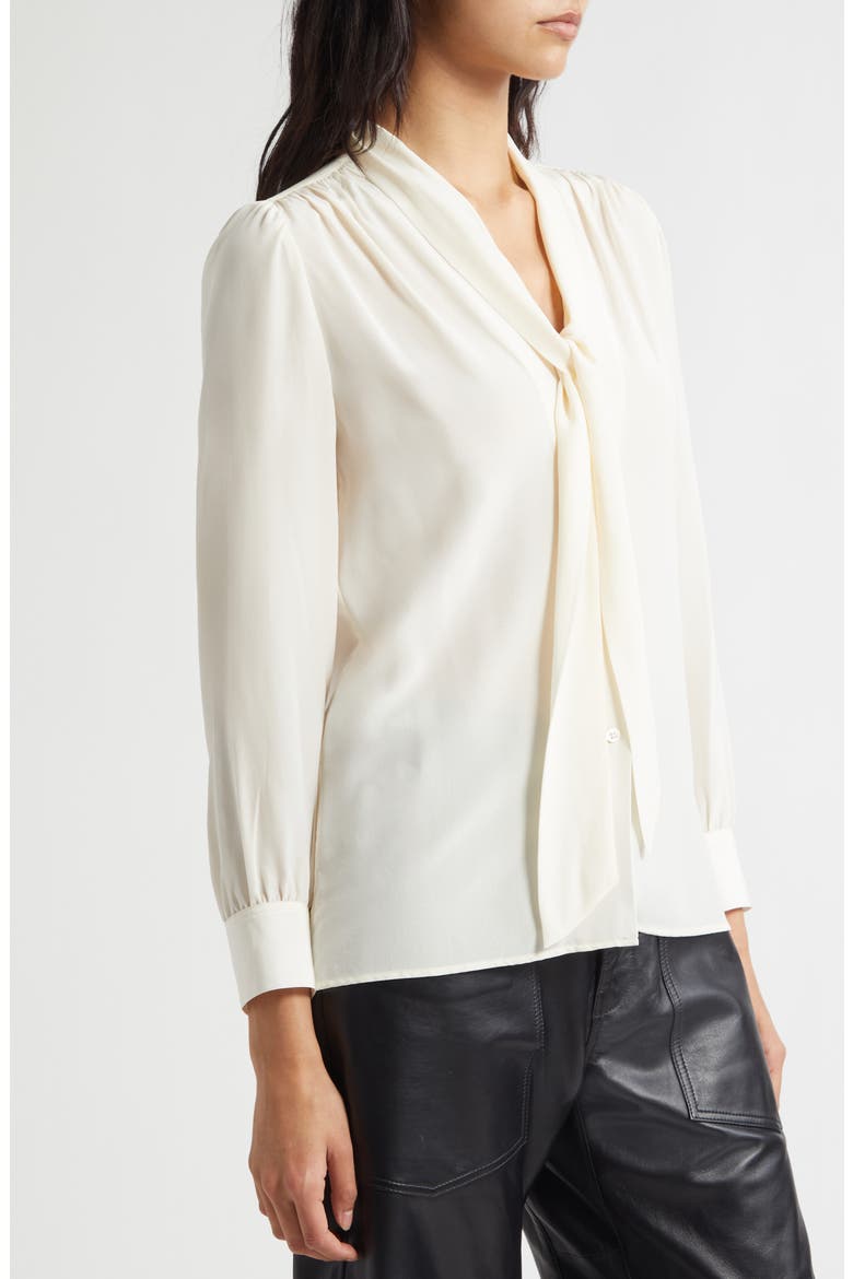 Colt Tie Neck SilkTop, Alternate, color, IVORY