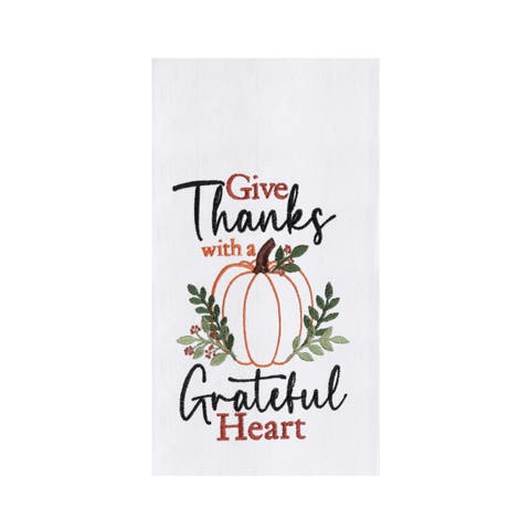 Grateful Heart Pumpkin Towel