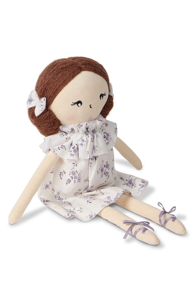 MiniMoi Baby "Abigail" Cotton and Linen Rag Doll, Alternate, color, Lavender