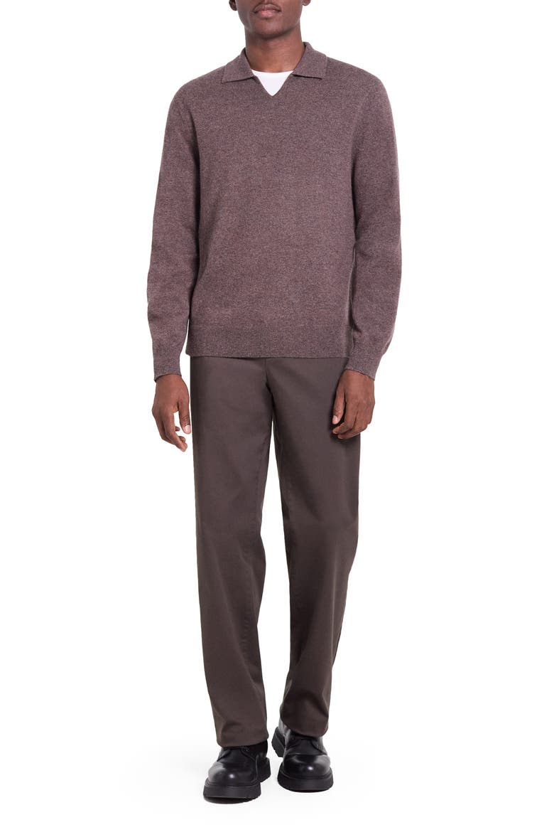 Johnny Collar Cashmere Sweater, Alternate, color, ESPRESSO MELANGE