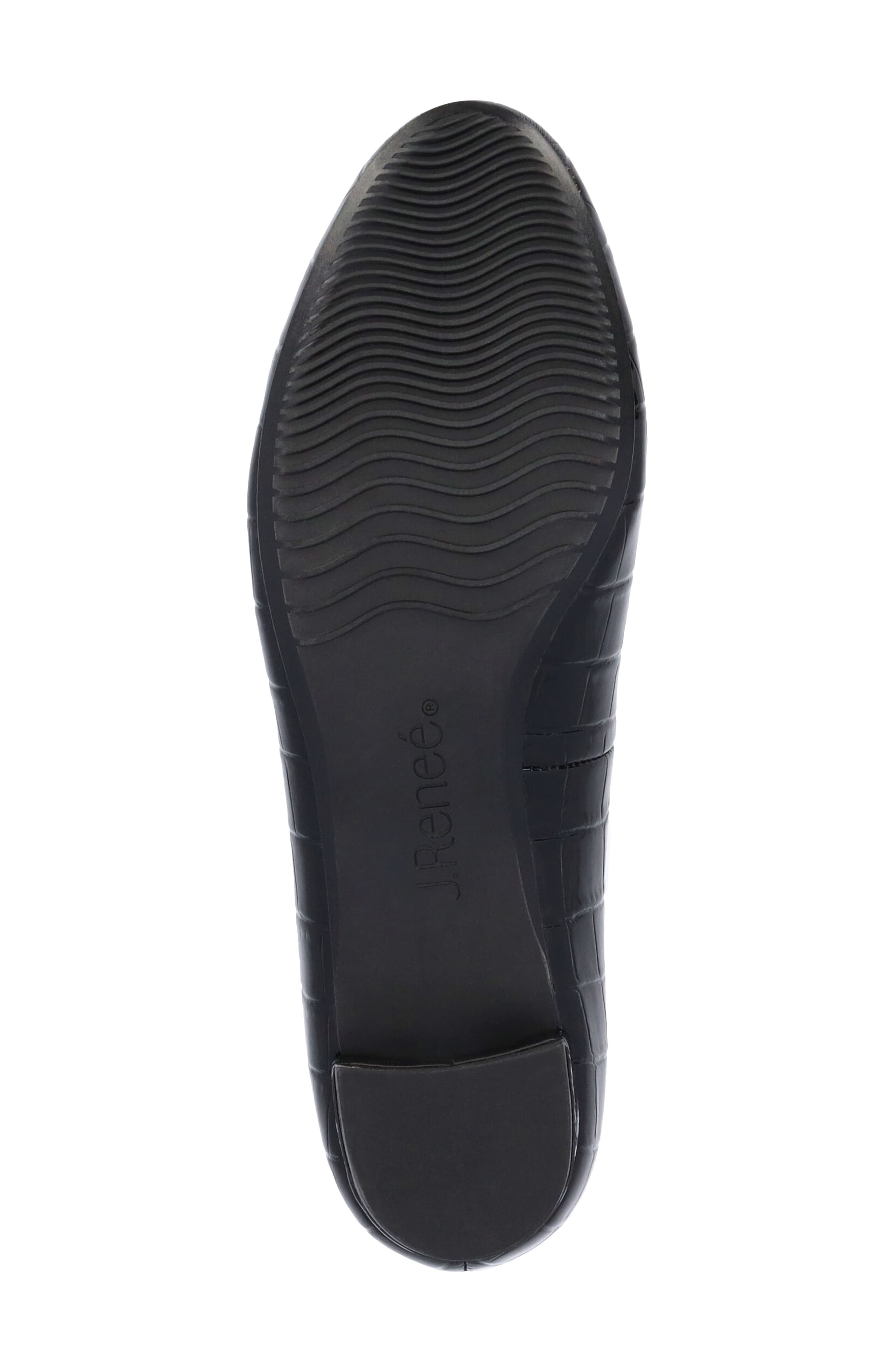 J. Reneé Bambalina Croc Embossed Block Heel Pump, Alternate, color, Black