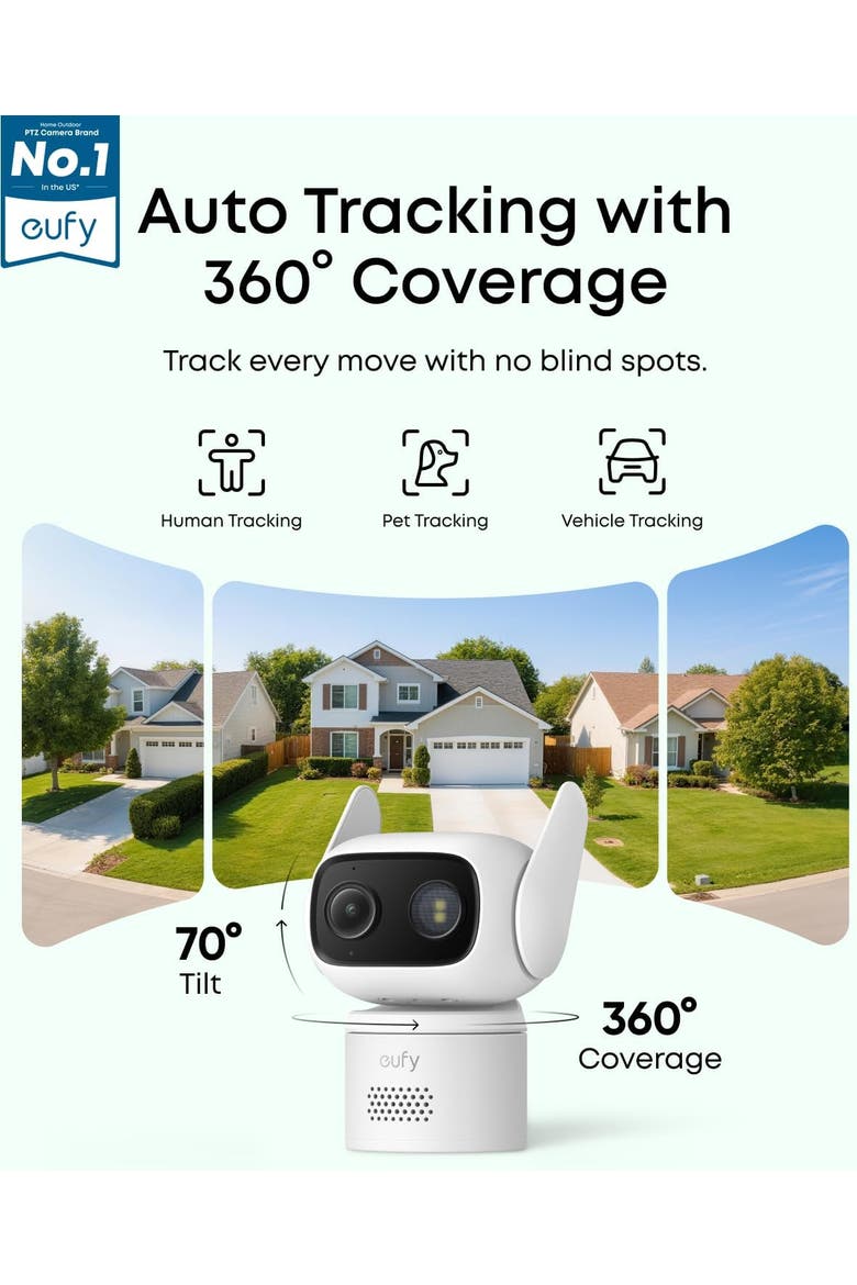 Security Outdoor 2-Pack Camera C31, Alternate, color, White