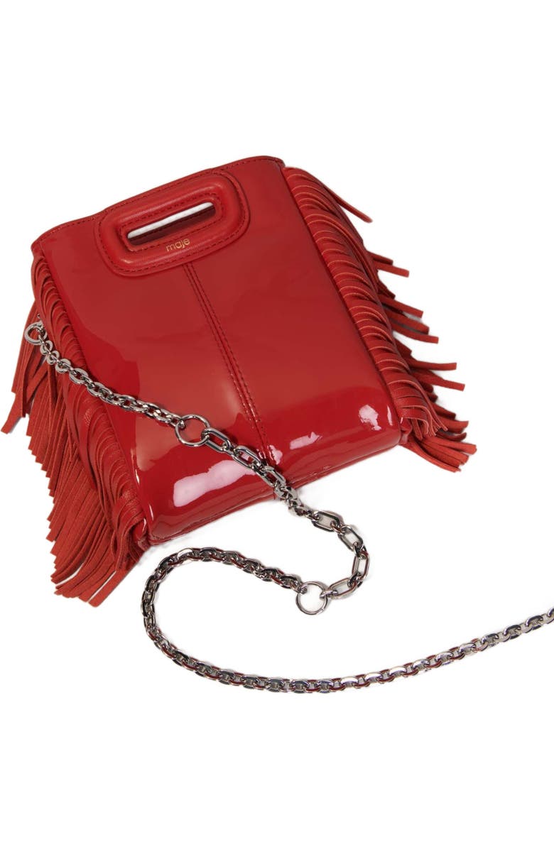 maje Patent leather Mini M Bag, Alternate, color,