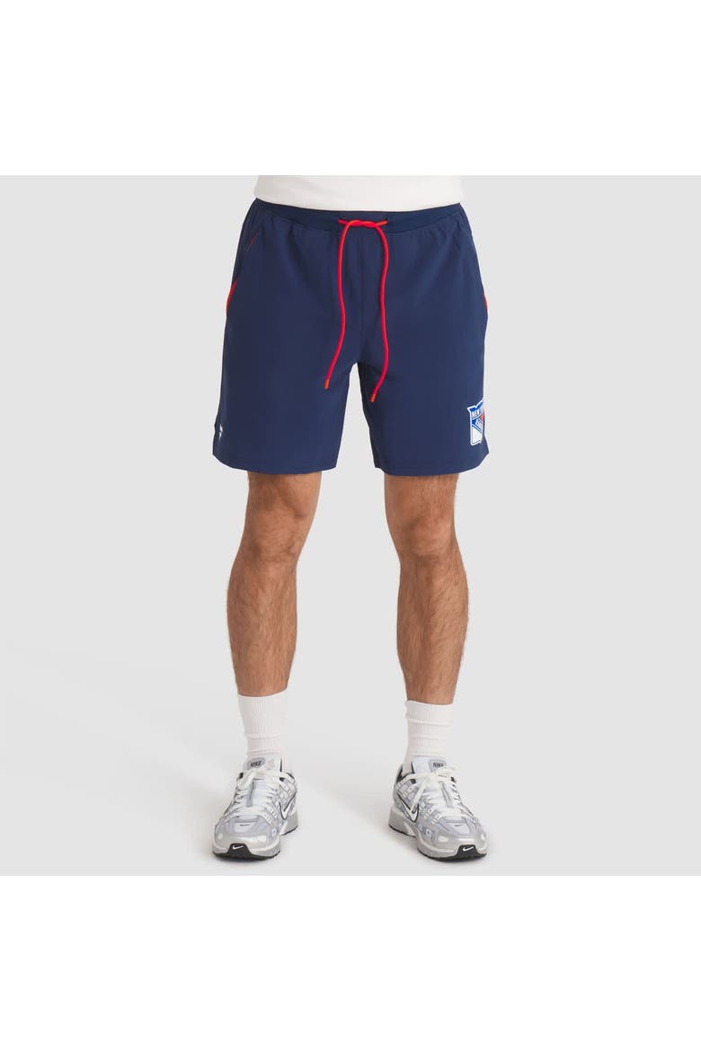 Men's Fanatics Navy New York Rangers Authentic Pro Rink Performance Shorts, Main, color, Navy