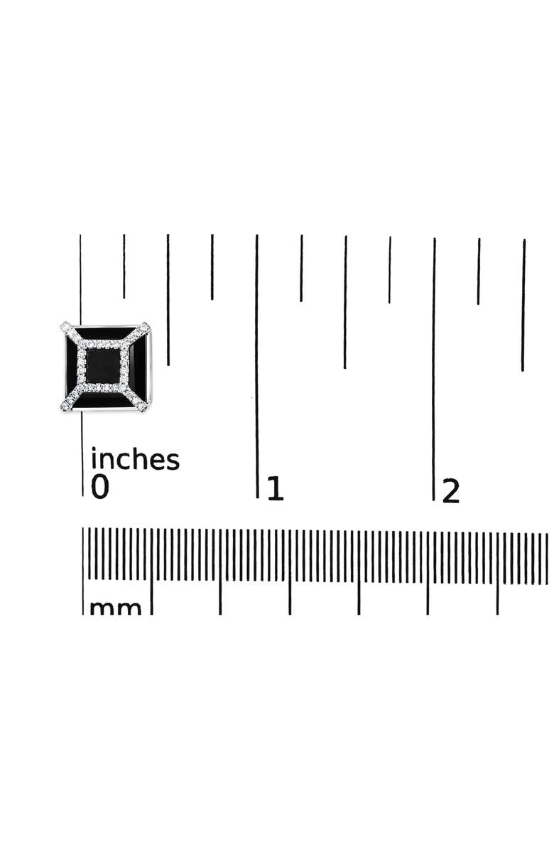 Haus of Brilliance 14K White Gold 3/8ct Diamond with Black Onyx Stud Earrings, Alternate, color, White