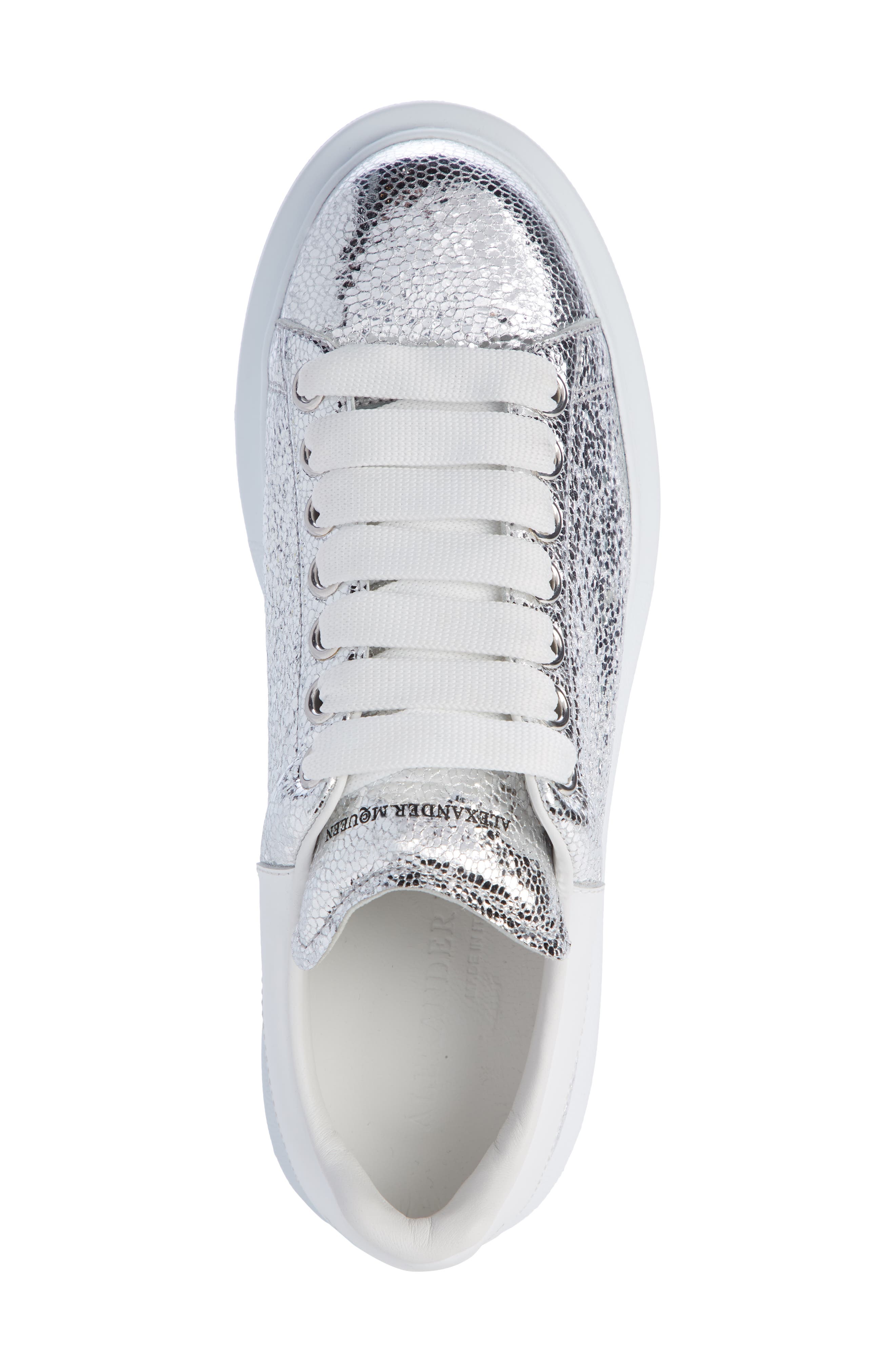Oversized Sneaker, Alternate, color, SILVER/ WHITE