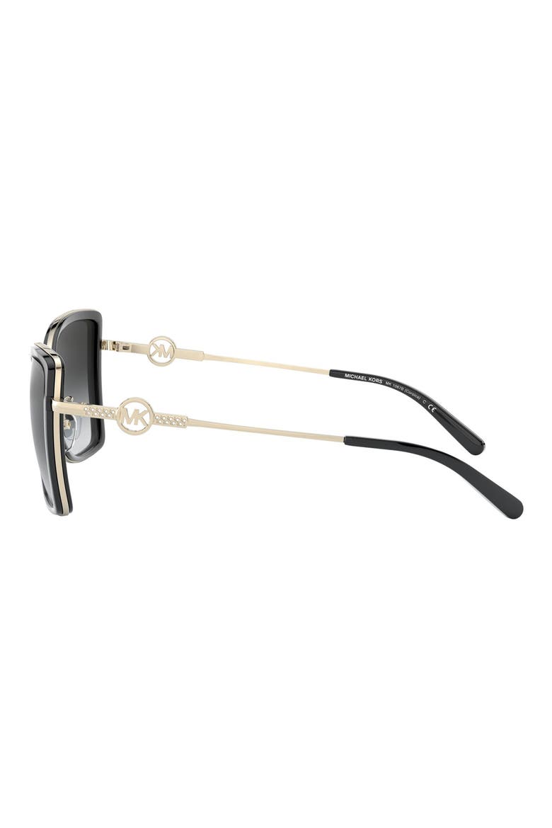 55mm Gradient Butterfly Sunglasses, Alternate, color, GOLD