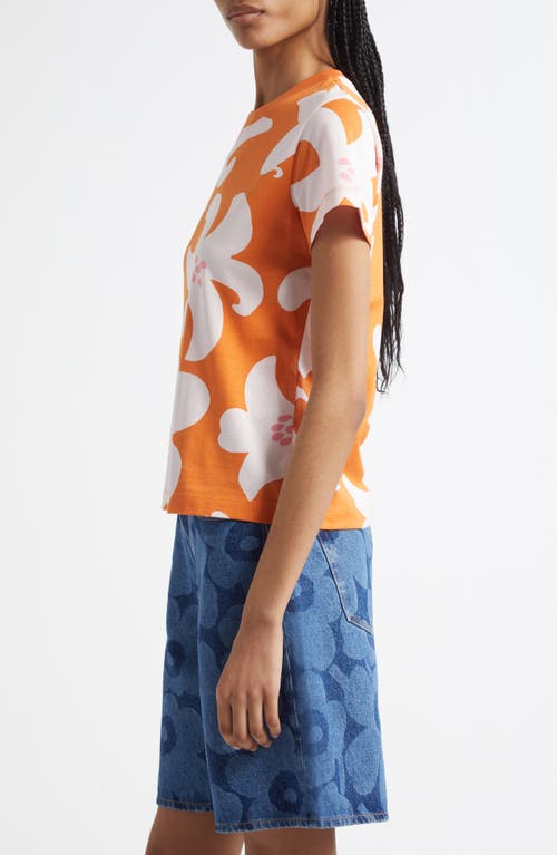 Marimekko Heleys Villinarsissi T-shirt In Orange