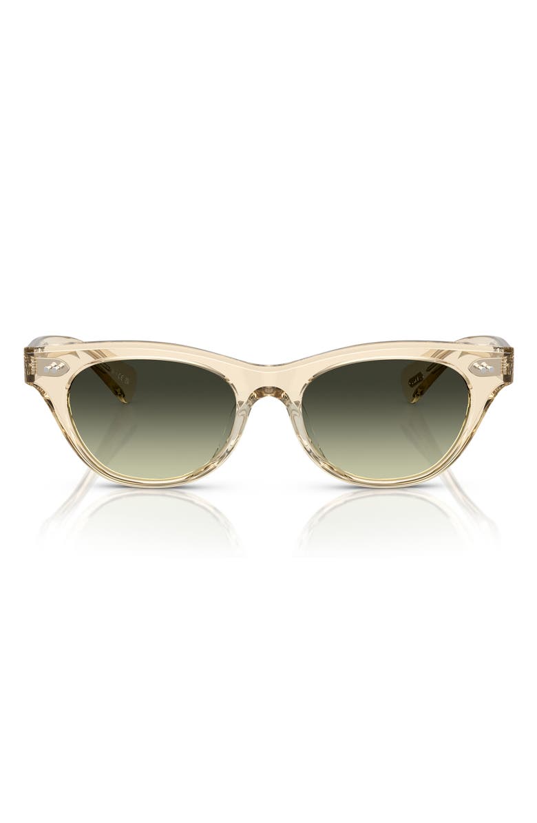 Oliver Peoples Avelin 52mm Gradient Square Sunglasses, Main, color, Green Gradient