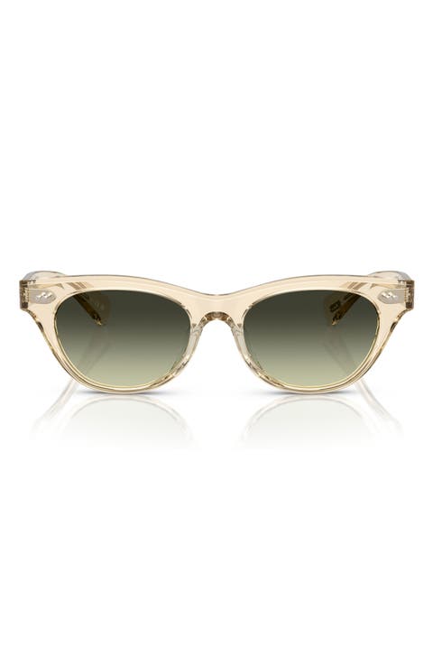 Avelin 52mm Gradient Square Sunglasses