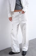 Topshop Column Straight Leg Jeans