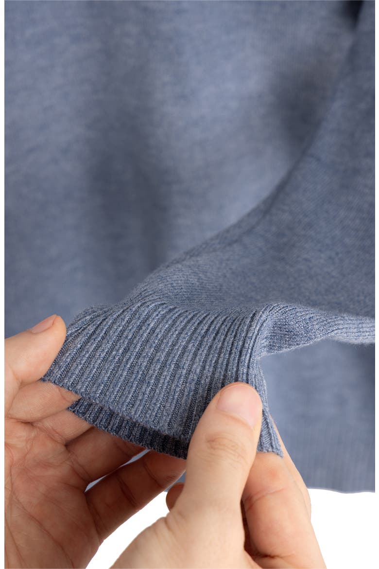 Basic Turtleneck Sweater, Alternate, color, HEATHER SLATE