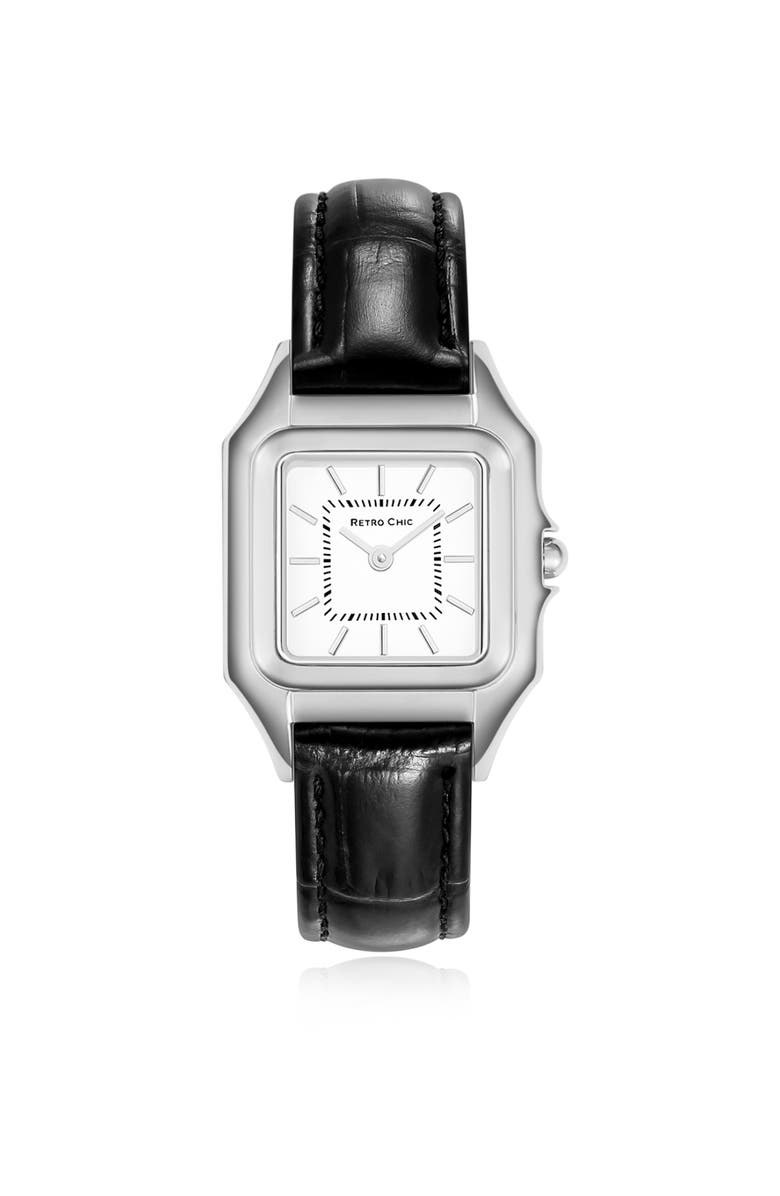 RETRO CHIC Vatican Majesty Moon Watch, Alternate, color, Black & Silver