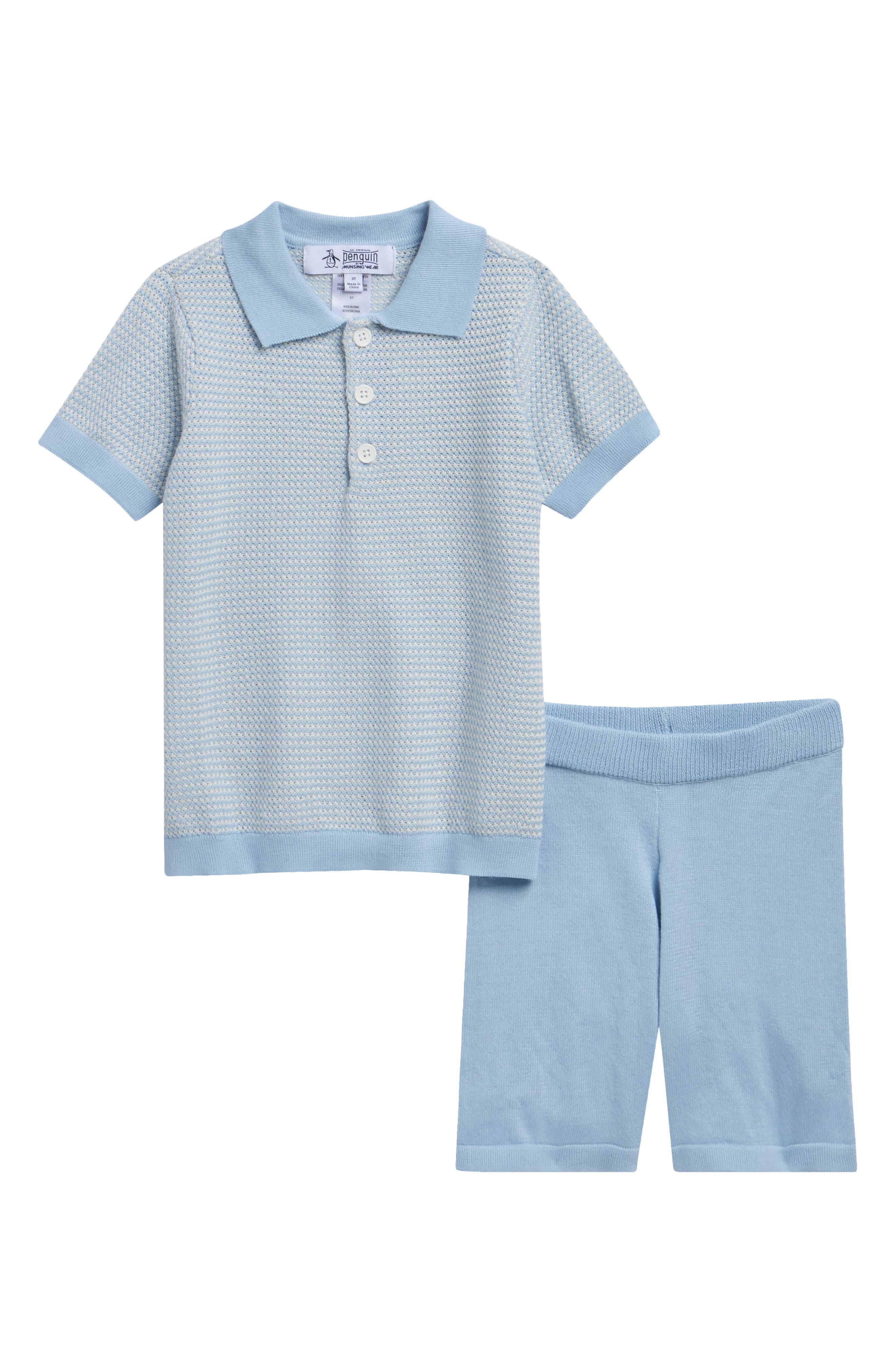 Original Penguin Polo Sweater & Shorts Set