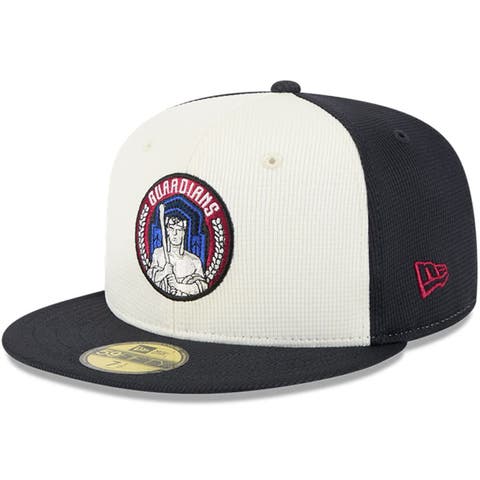 Men's New Era Navy/White Cleveland Guardians City Connect Batting Practice 59FIFTY Fitted Hat