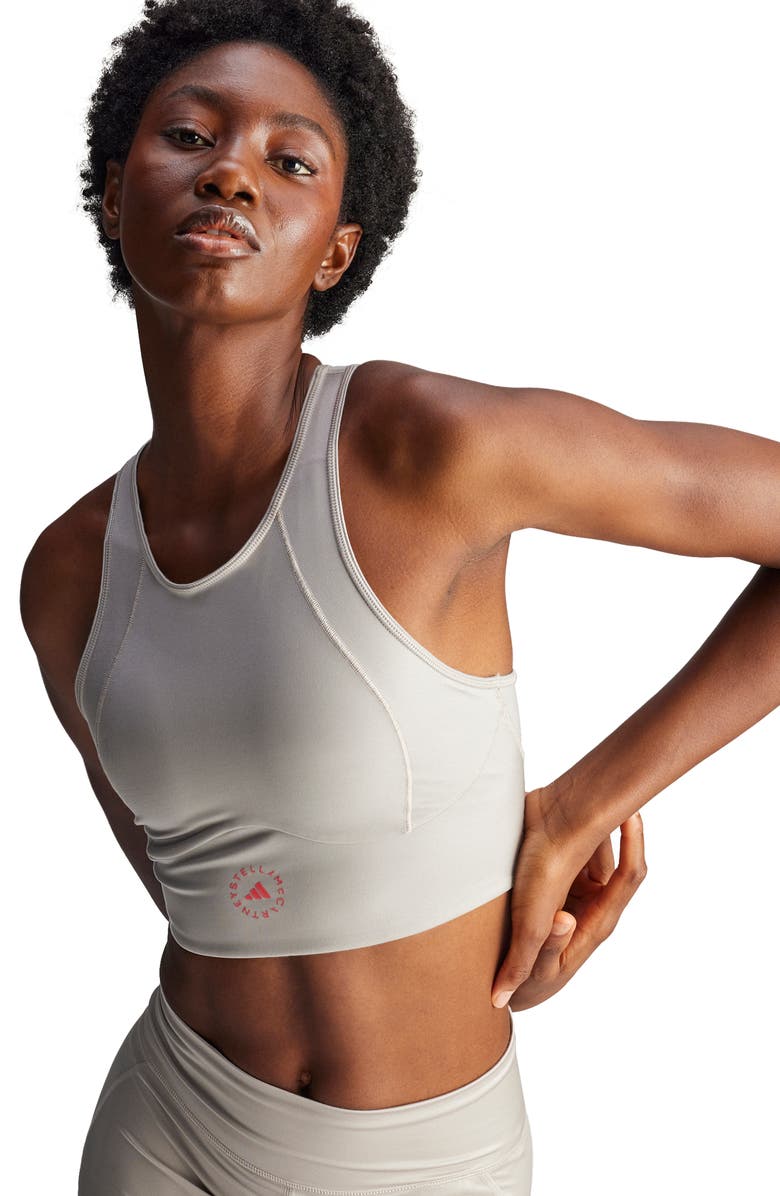 adidas by Stella McCartney TPR Sports Bra Tank, Alternate, color, Clear Granite