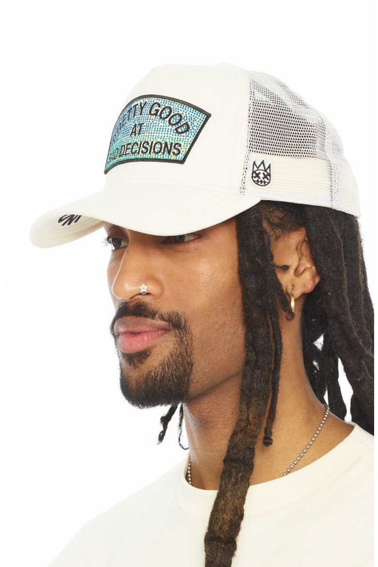 Mesh Back Trucker Baseball Cap, Main, color, WINTER WHITE