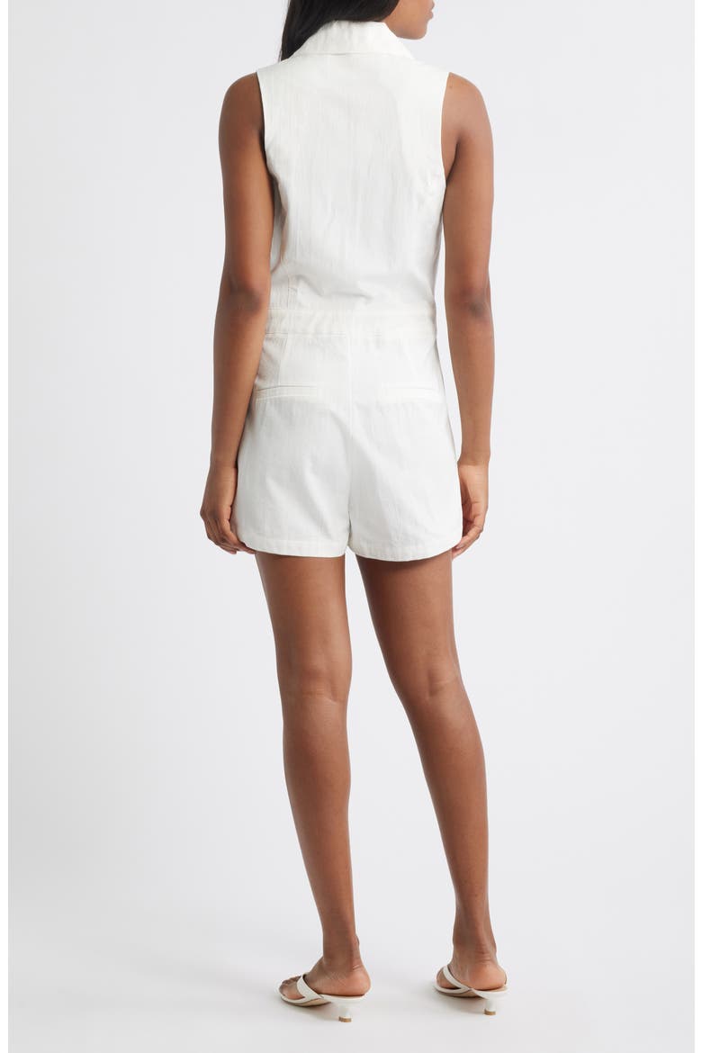 Cotton & Linen Romper, Alternate, color, CLOUD BURST