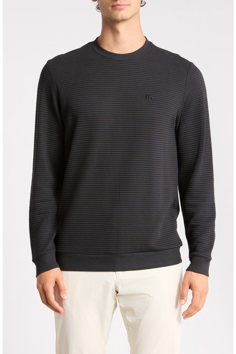 Thick as Thieves Rib Crewneck Sweatshirt, Main, color, BLACK
