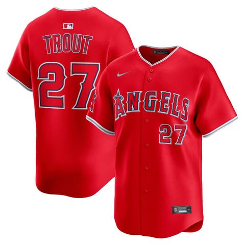 Men's Nike Mike Trout Red Los Angeles Angels Alternate Limited Player Jersey