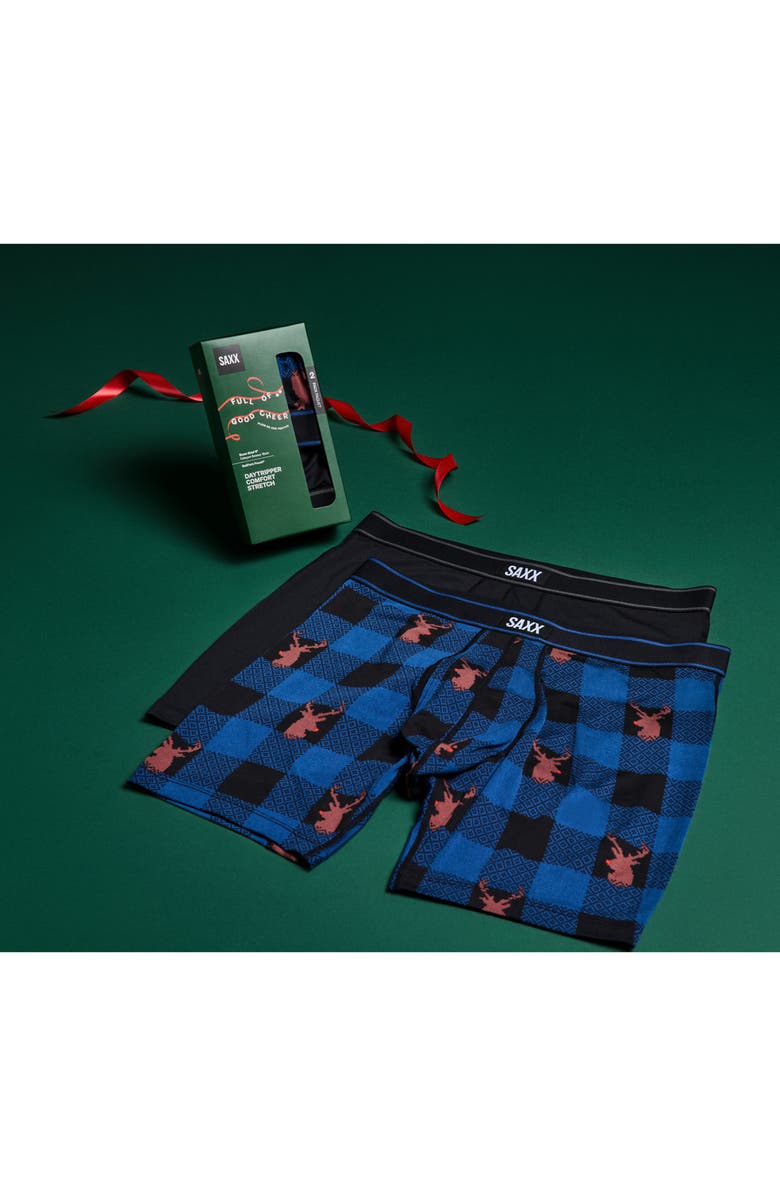 SAXX Daytripper 2-Pack Boxer Briefs, Alternate, color, Nose So Brite/ Black