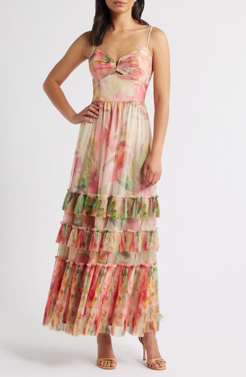 Hutch Tiered Mesh Maxi Sundress