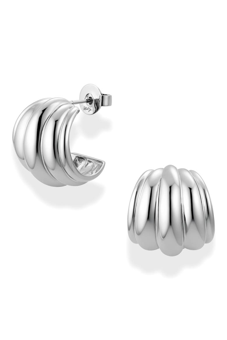 Colbie Hoop Earrings, Main, color, SILVER