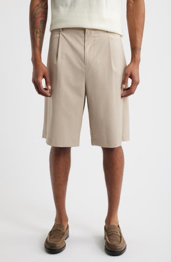 Pleated Bermuda Shorts