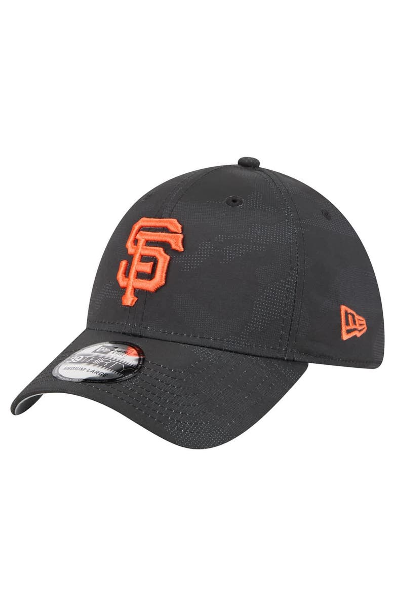 New Era Men's New Era Black San Francisco Giants Tonal Camo 39THIRTY Flex Hat, Main, color, Black