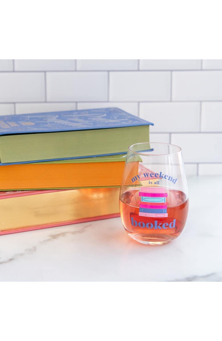 Jollity 
Co Book Club Wine Glass, Alternate, color, My Weekend Is Booked