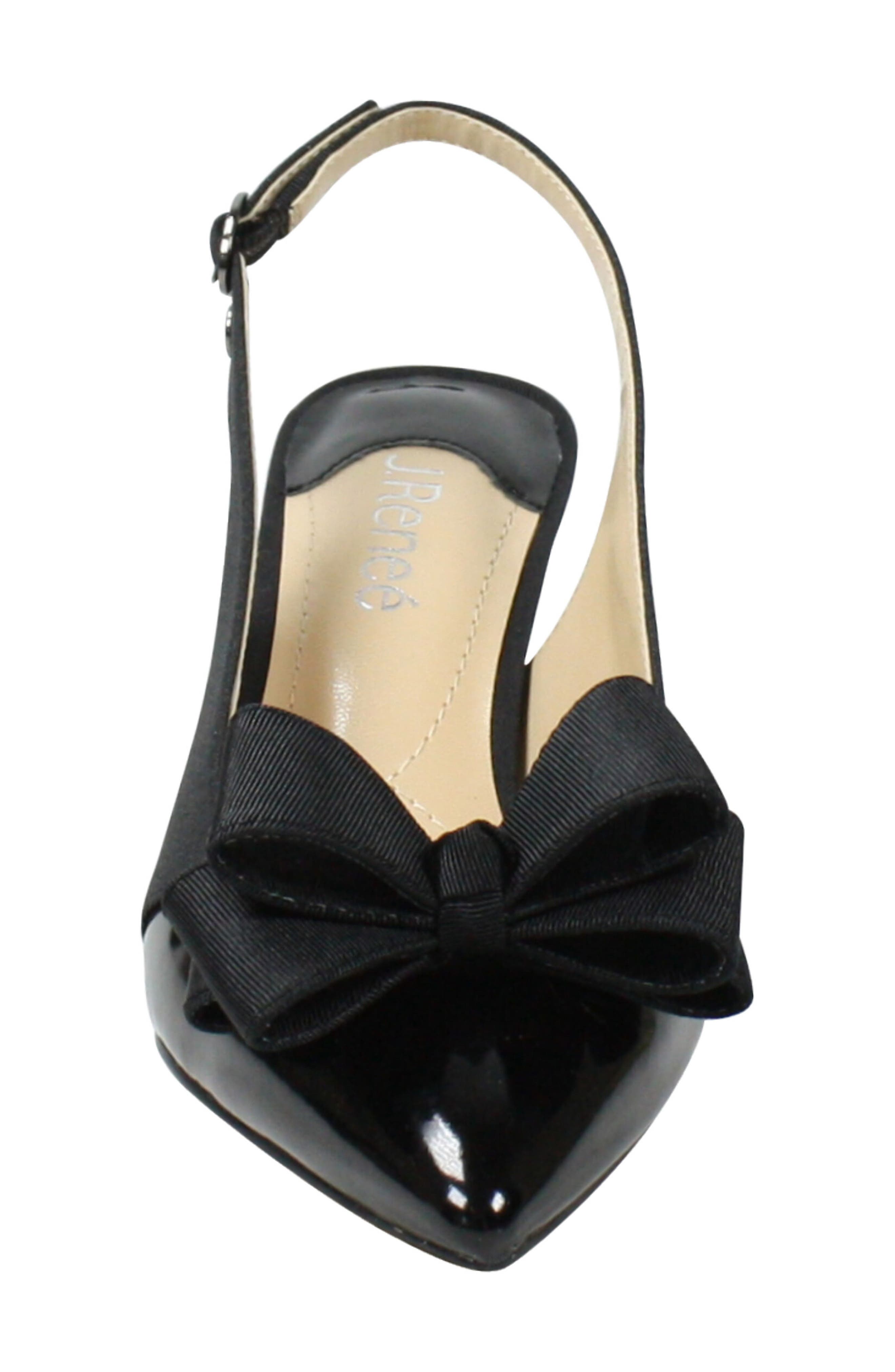 J. Reneé Gabino Slingback Pump, Alternate, color, Black/ Black Fabric