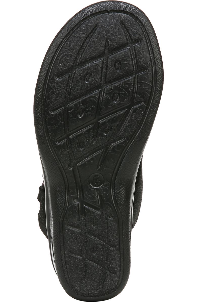 LifeStride Star Bright Knit Wedge Sandal, Alternate, color, Black / Black Engineered Knit