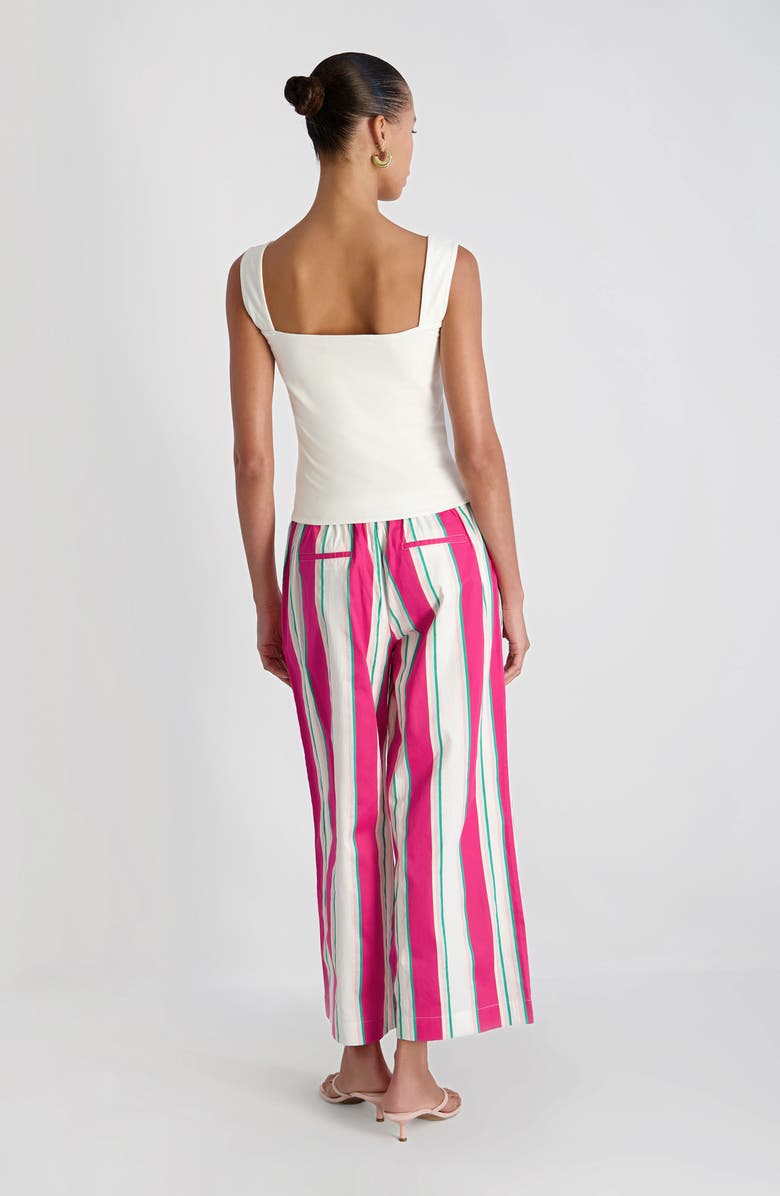 French Connection Havana Stripe Crop Pants, Alternate, color, Havana Stripe