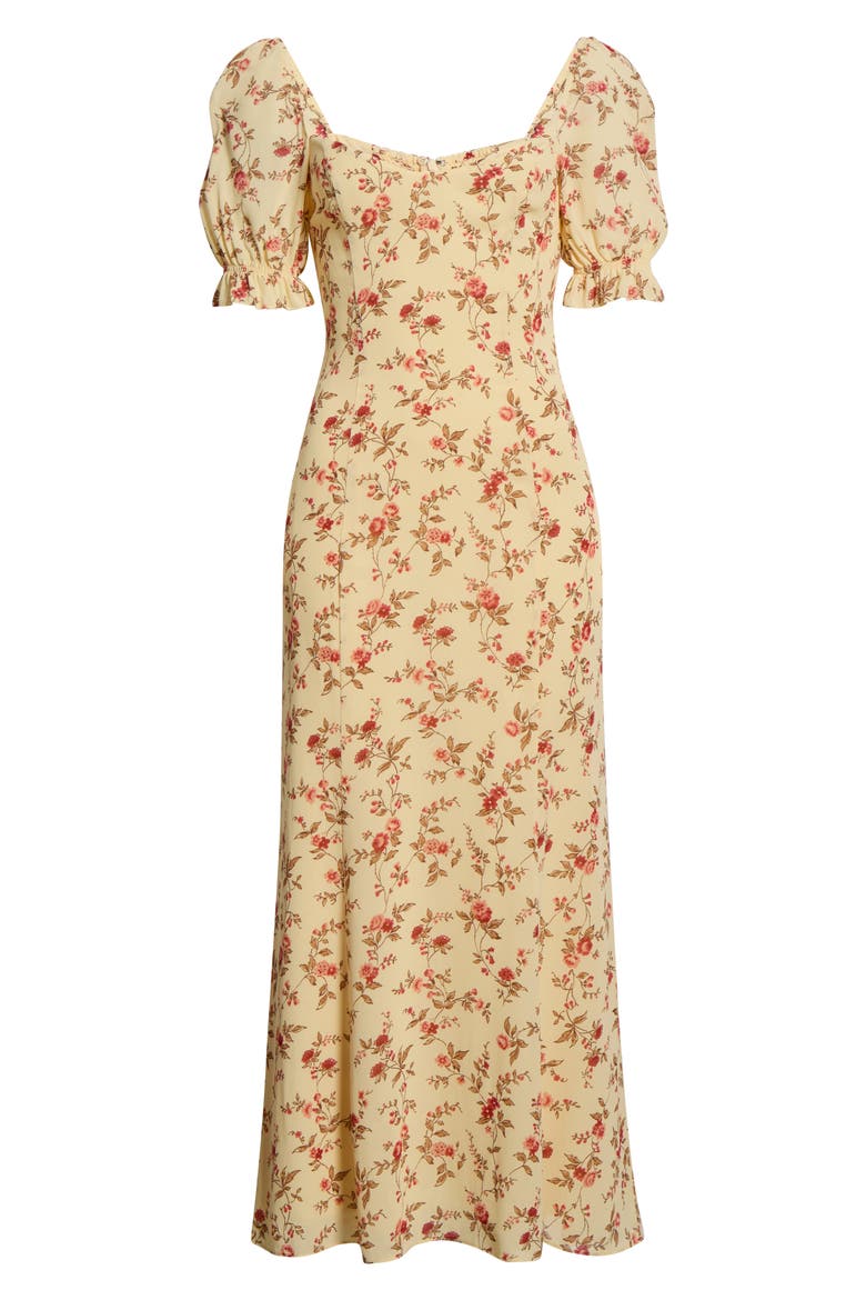 Gloria Floral Puff Sleeve Dress, Alternate, color, WISTFUL