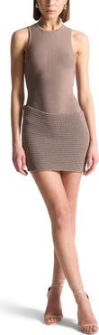 Manière De Voir Asymmetric Knit Mini Dress