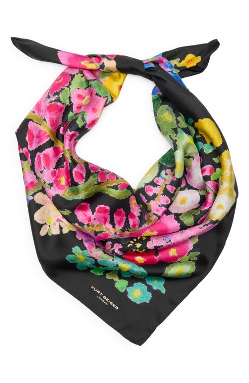 Kurt Geiger London Floral Print Large Print In Black