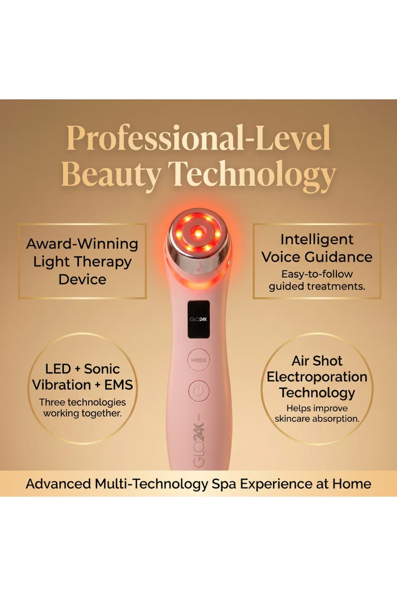 NOVA-X 7 Color LED Skincare Device with Intelligent Voice Guidance, Alternate, color, Pink