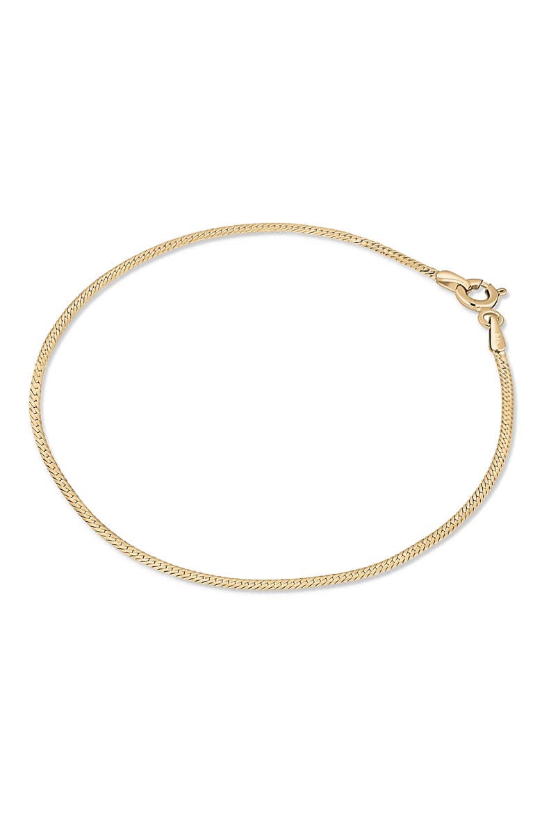 14K Gold Herringbone Chain Bracelet, Alternate, color, YELLOW GOLD