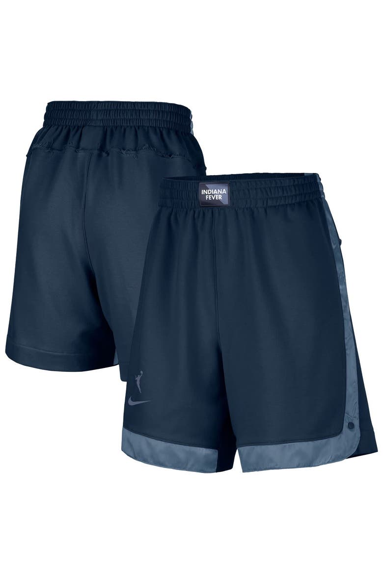 Women's Nike  Navy Indiana Fever Fly Basketball Tri-Blend Fleece Shorts, Main, color, Navy